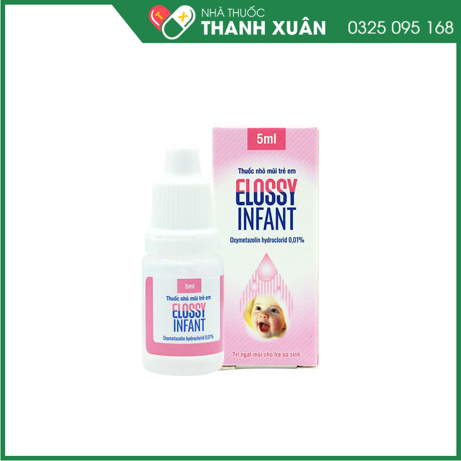 Elossy Infant thuốc nhỏ mũi trẻ em điều trị ngạt mũi, sổ mũi, viêm mũi, viêm xoang